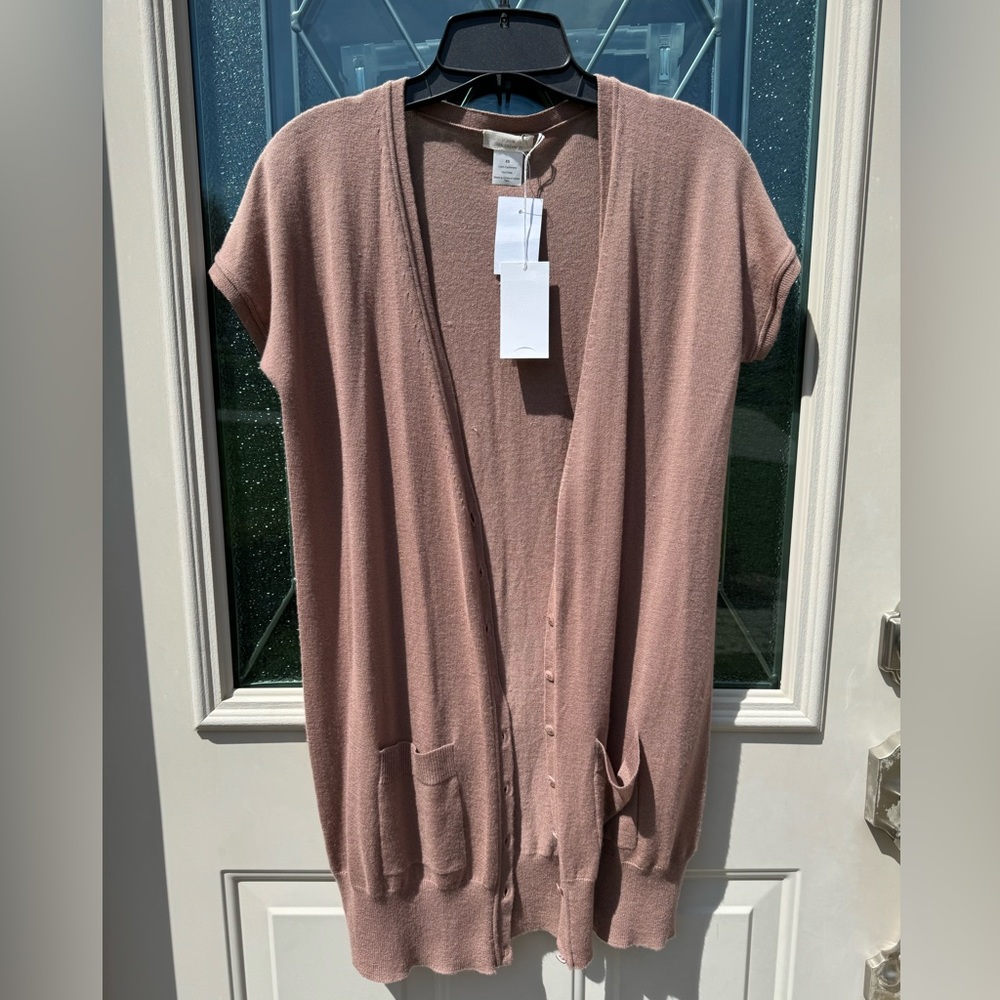 NWT Jcrew 100% cashmere cardigan tan XS
